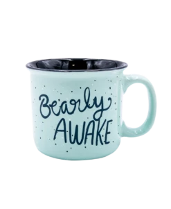 Bearly Awake Blue Ceramic Mug