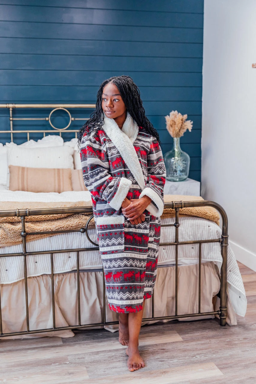 Cabin Moose Women's Bathrobe 5 Cabin Moose Women's Bathrobe - Image 5