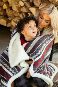 Cabin Moose Sherpa Throw Blanket -Lazyone Shop BL987 CASS CAI JOHNSON BRIGHTON CABIN WEB 38421.1697035305