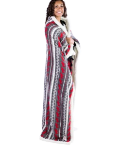 Cabin Moose Sherpa Throw Blanket