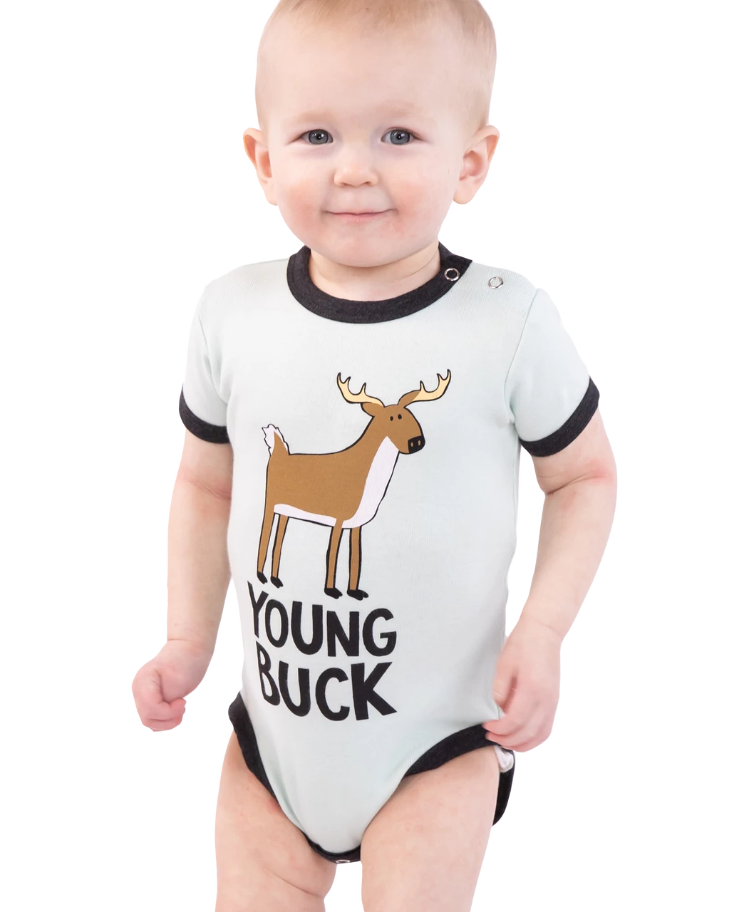 Young Buck Deer Infant Creeper Onesie 1 Young Buck Deer Infant Creeper Onesie
