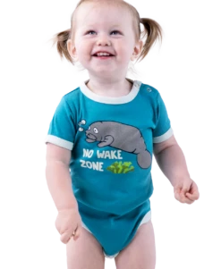 Manatee No Wake Zone Infant Creeper Onesie