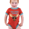Don't Moose Orange Infant Creeper Onesie