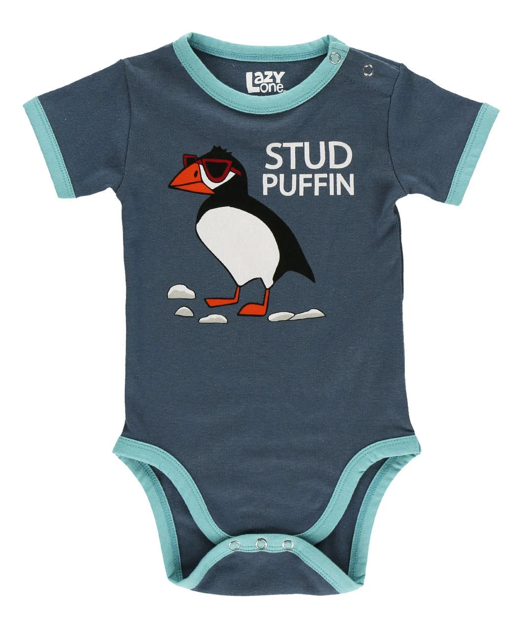 Stud Puffin Blue Infant Creeper 1 Stud Puffin Blue Infant Creeper
