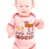 Duck Duck Moose Infant Pink Onesie Creeper
