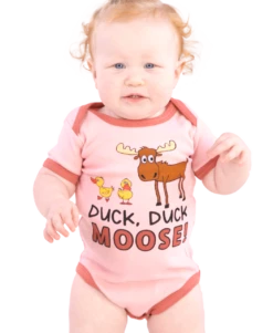 Duck Duck Moose Infant Pink Onesie Creeper