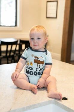 Duck Duck Moose Blue Infant Onesie Creeper -Lazyone Shop CR521B BRADY CLARK LAZYESTATE 44921.1697032707
