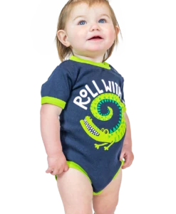 Roll With It Alligator Infant Creeper Onesie
