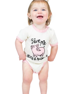 Hogs & Kisses Infant Pig Creeper Onesie