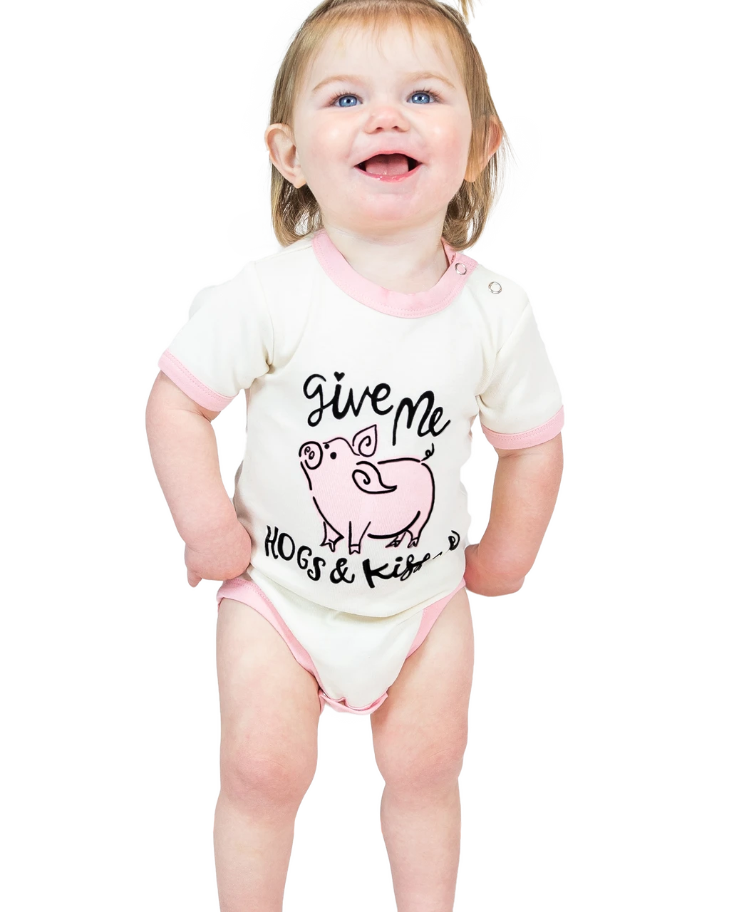 Hogs & Kisses Infant Pig Creeper Onesie 1 Hogs & Kisses Infant Pig Creeper Onesie