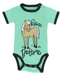 Pasture Bedtime Mint Horse Infant Creeper Onesie -Lazyone Shop CR974A WEB FL1F01 80568.1697034612