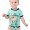 Pasture Bedtime Mint Horse Infant Creeper Onesie