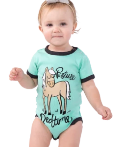 Pasture Bedtime Mint Horse Infant Creeper Onesie