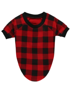 Red Plaid Dog Shirt -Lazyone Shop DS140 WEB FL1B01 02225.1697033152