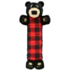 Plaid Bear Dog Toy