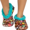 Latte Sleep Coffee Fuzzy Feet Slipper