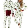 Evergreen Plaid Adult Onesie Flapjack