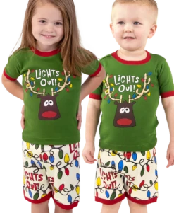 Lights Out Kid's PJ Short Set