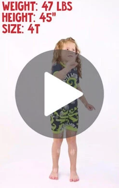 Just Roll With It Kid's Alligator PJ Short Set -Lazyone Shop KHR855 THUMBNAIL 11706.1697033060