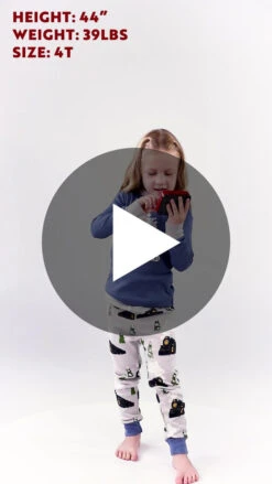 All Aboard Blue Kid's Long Sleeve PJ's -Lazyone Shop KID412 THUMBNAIL 61111.1697037405