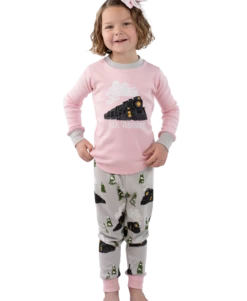 All Aboard Pink Kid's Long Sleeve PJ's