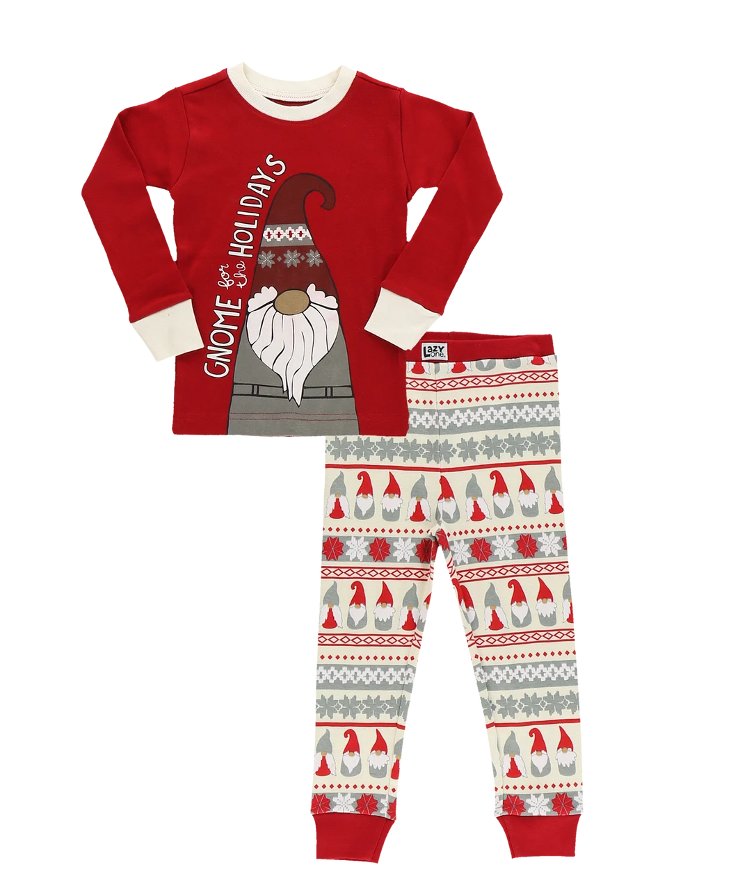 Gnome For The Holidays Kid's Long Sleeve PJ's 3 Gnome For The Holidays Kid's Long Sleeve PJ's - Image 3