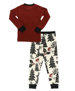Silent Night Kid's Long Sleeve Deer PJ's 7 Silent Night Kid's Long Sleeve Deer PJ's -Lazyone Shop KID416 WEB FL1B01 30482.1697035773