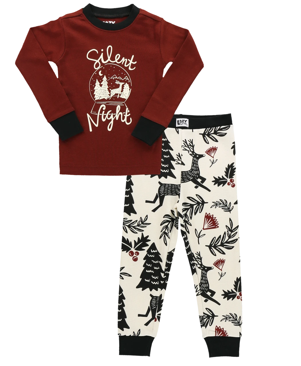 Silent Night Kid's Long Sleeve Deer PJ's 3 Silent Night Kid's Long Sleeve Deer PJ's - Image 3