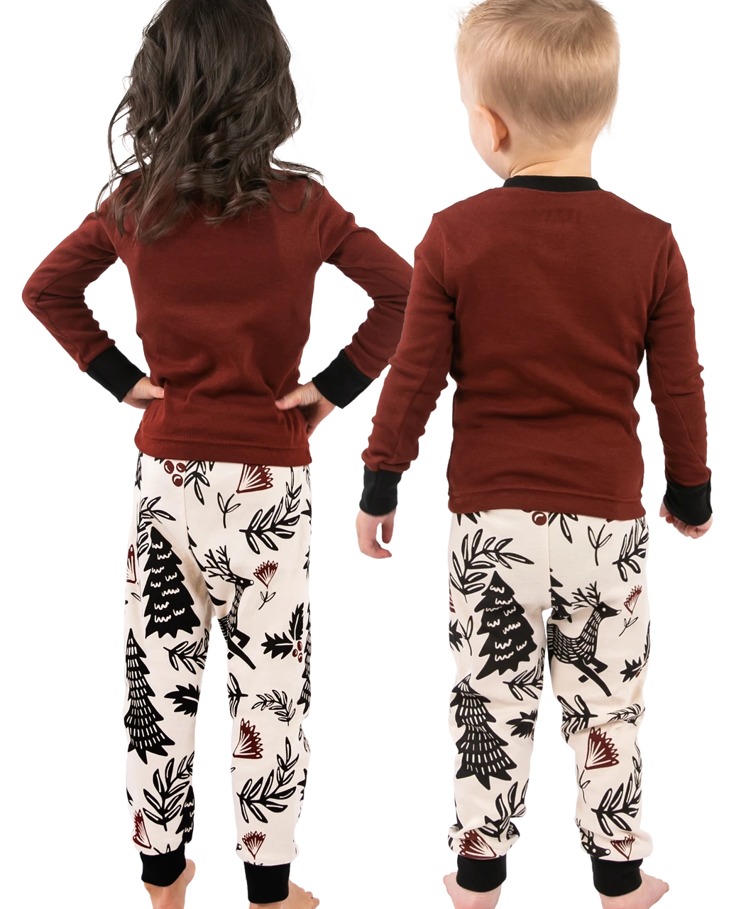 Silent Night Kid's Long Sleeve Deer PJ's 2 Silent Night Kid's Long Sleeve Deer PJ's - Image 2
