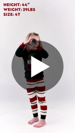 Nice Elf Kid's Long Sleeve PJ's -Lazyone Shop KID421A THUMBNAIL 46602.1697039150