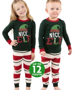 Nice Elf Kid's Long Sleeve PJ's