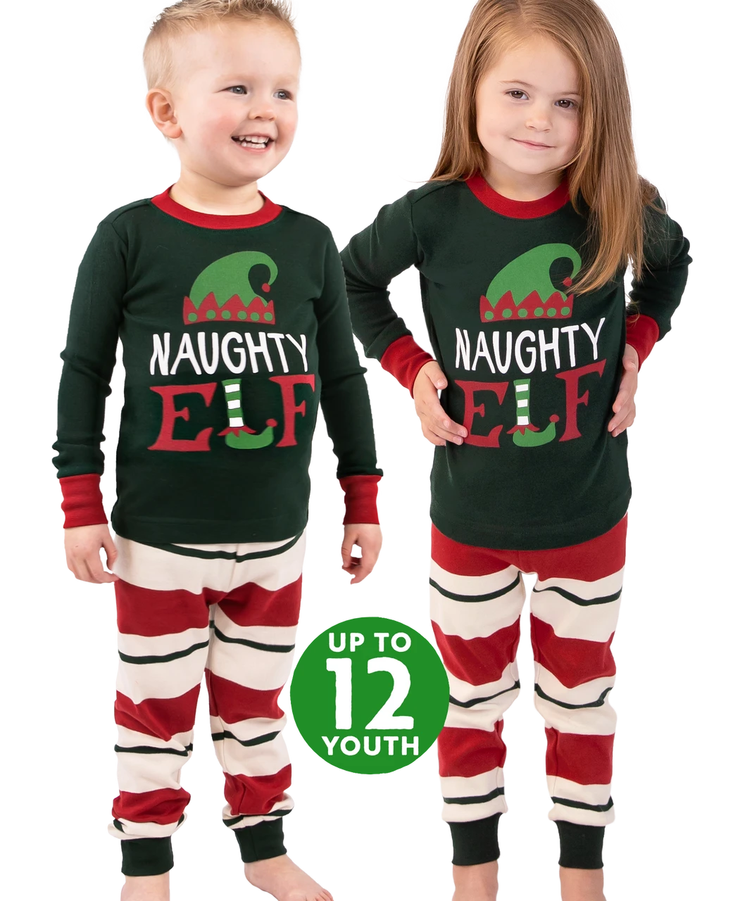 Naughty Elf Kid's Long Sleeve PJ's 1 Naughty Elf Kid's Long Sleeve PJ's