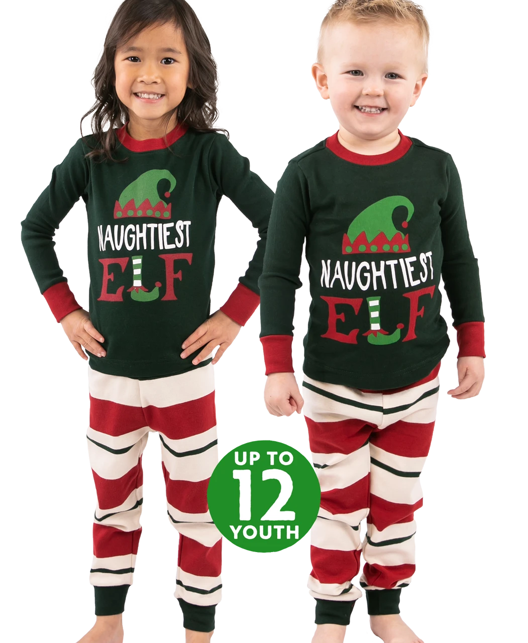 Naughtiest Elf Kid's Long Sleeve PJ's 1 Naughtiest Elf Kid's Long Sleeve PJ's