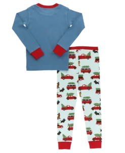 Christmas Cars Kid's Long Sleeve PJ's -Lazyone Shop KID474 WEB FL1B01 1 16191.1697037900