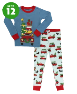 Christmas Cars Kid's Long Sleeve PJ's -Lazyone Shop KID474 WEB FL1F01 2 79518.1697033414