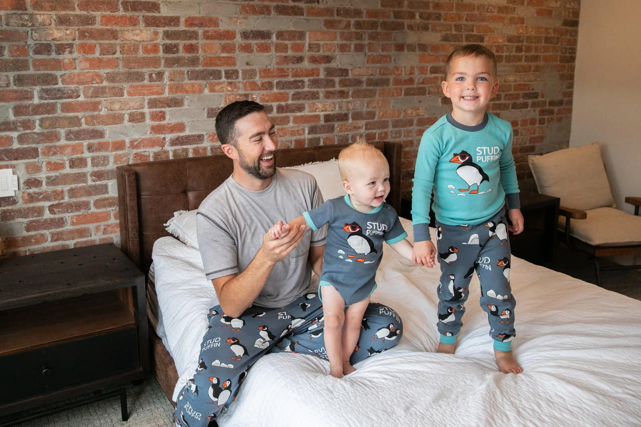 Stud Puffin Blue Infant Creeper 3 Stud Puffin Blue Infant Creeper - Image 3