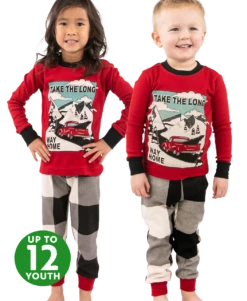 Take The Long Way Home Kid's Long Sleeve PJ's
