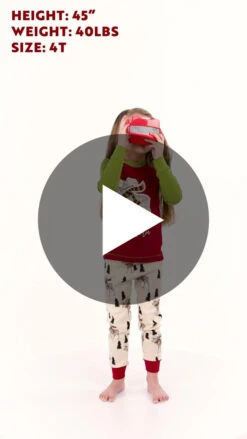 Moosletoe Kid's Long Sleeve PJ's -Lazyone Shop KID982 THUMBNAIL 79313.1697039535