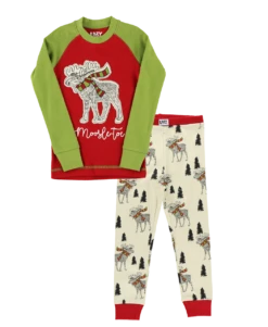 Moosletoe Kid's Long Sleeve PJ's 8 Moosletoe Kid's Long Sleeve PJ's -Lazyone Shop KID982 WEB FL1F02 15223.1697034625