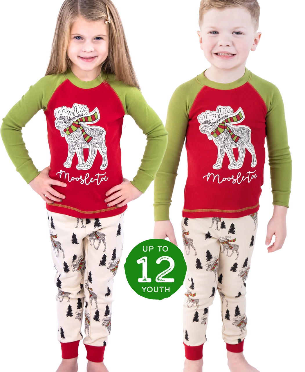 Moosletoe Kid's Long Sleeve PJ's 1 Moosletoe Kid's Long Sleeve PJ's