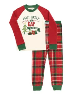 Most Likely To Eat Cookies Kid's Long Sleeve PJ's -Lazyone Shop KID994 AMZ FL1F01 80748.1697033393