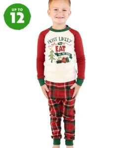 Most Likely To Eat Cookies Kid's Long Sleeve PJ's