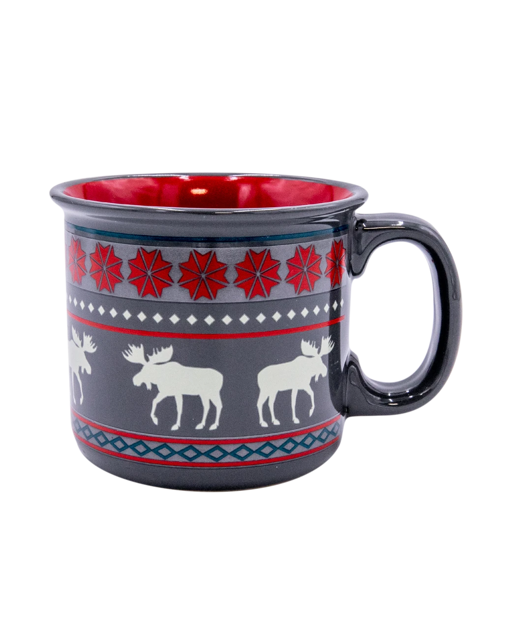 Moose Fair Isle Ceramic Mug 2 Moose Fair Isle Ceramic Mug - Image 2
