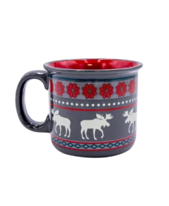Moose Fair Isle Ceramic Mug