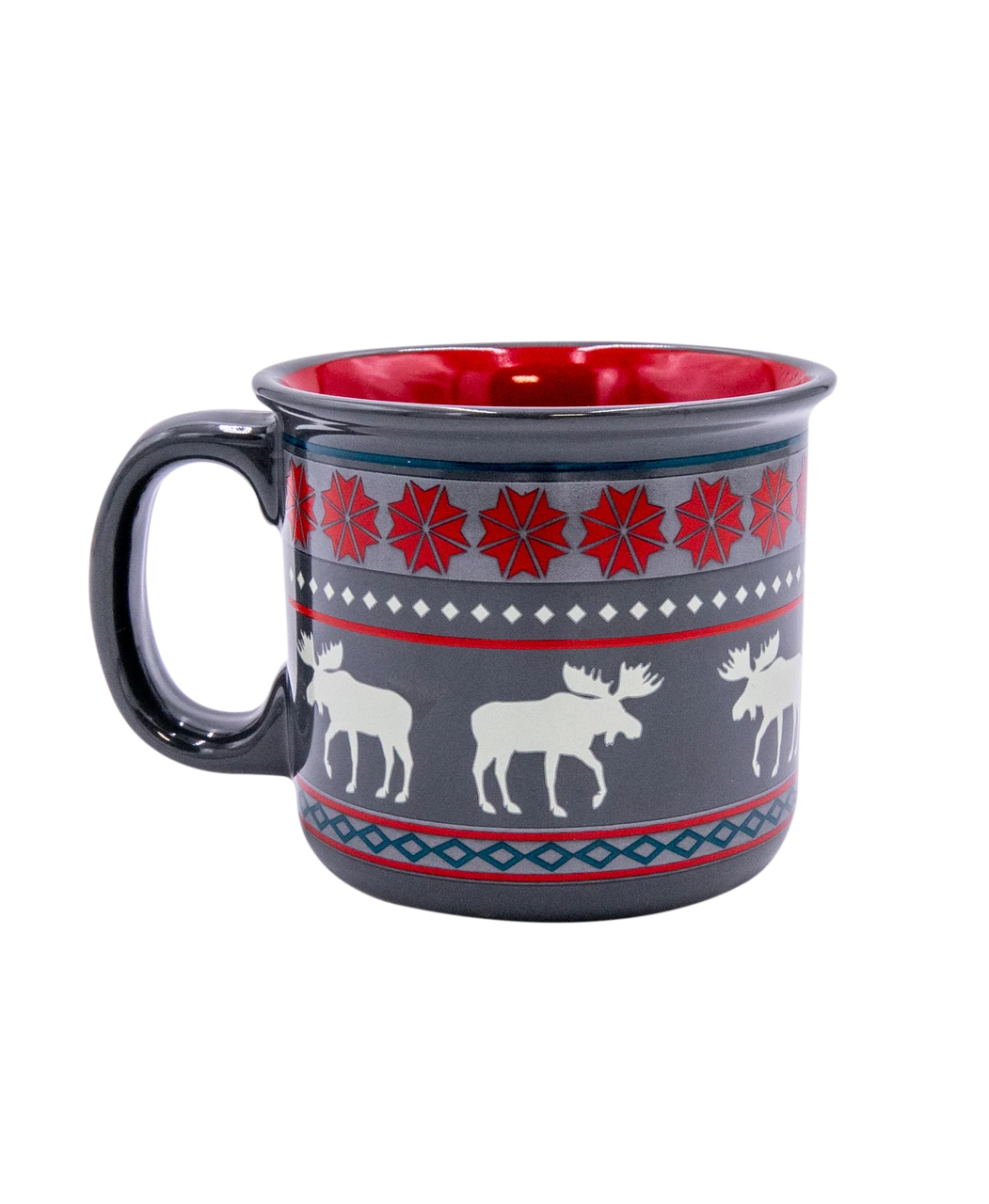 Moose Fair Isle Ceramic Mug 1 Moose Fair Isle Ceramic Mug