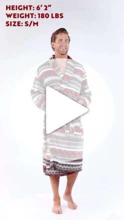 Cabin Moose Men's Bathrobe -Lazyone Shop MRB987 THUMBNAIL 68311.1697036968