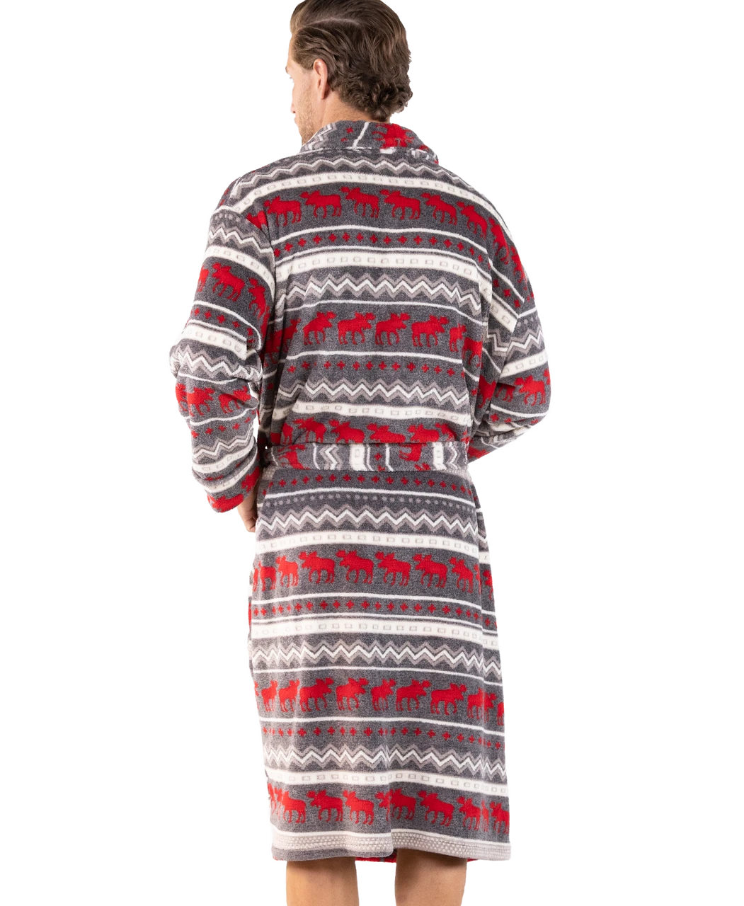 Cabin Moose Men's Bathrobe 2 Cabin Moose Men's Bathrobe - Image 2