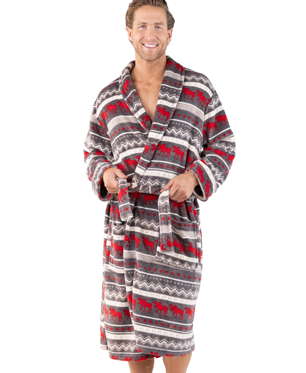Cabin Moose Men's Bathrobe 1 Cabin Moose Men's Bathrobe