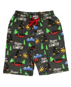 Happy Camper Men's Pajama Shorts -Lazyone Shop MS316 WEB FL1F01 59483.1697035951