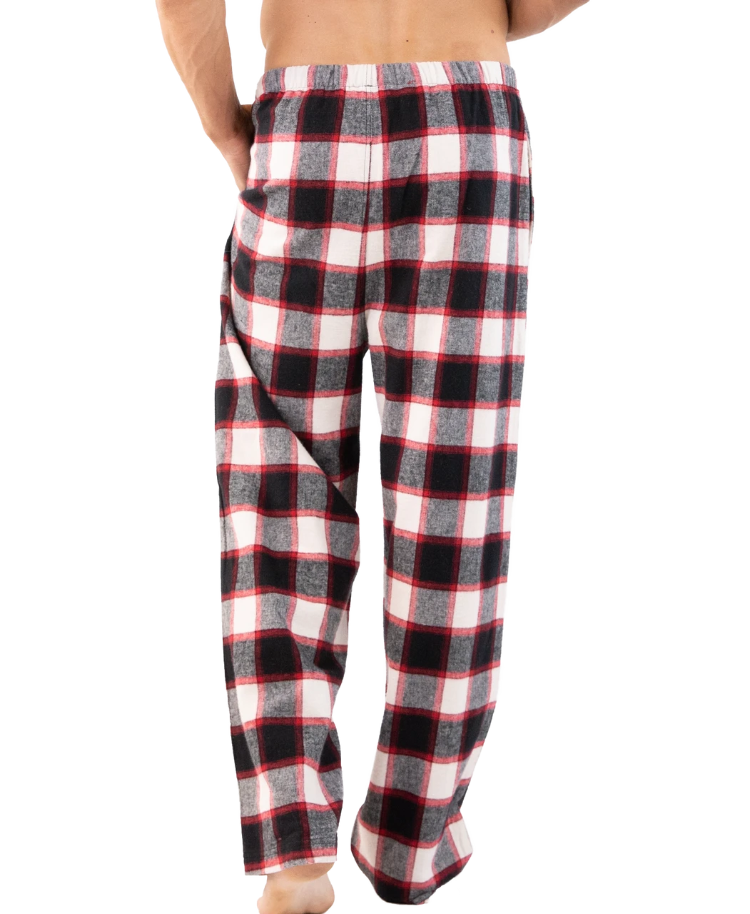 Black Plaid Men's Flannel PJ Pants 2 Black Plaid Men's Flannel PJ Pants - Image 2